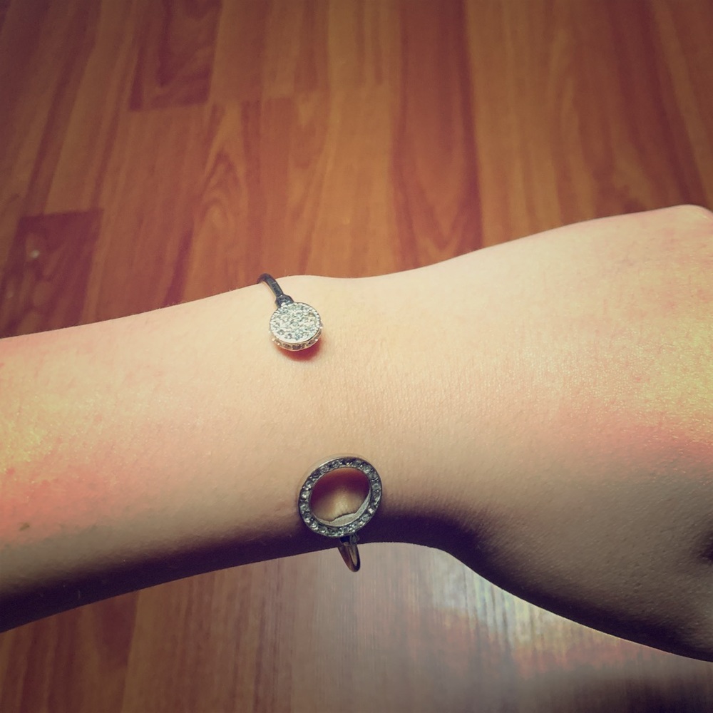 WHBM Gold Circle Open Bracelet